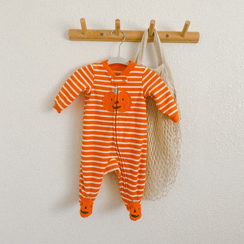 Pumpkin Zip Up Pajamas